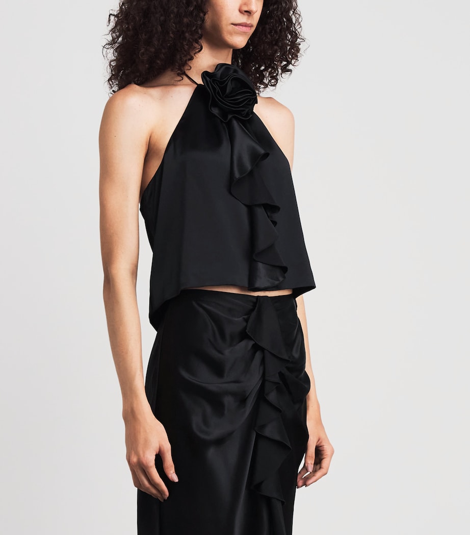 Cinq A Sept Womens Silk Hallie Top Black Image 4