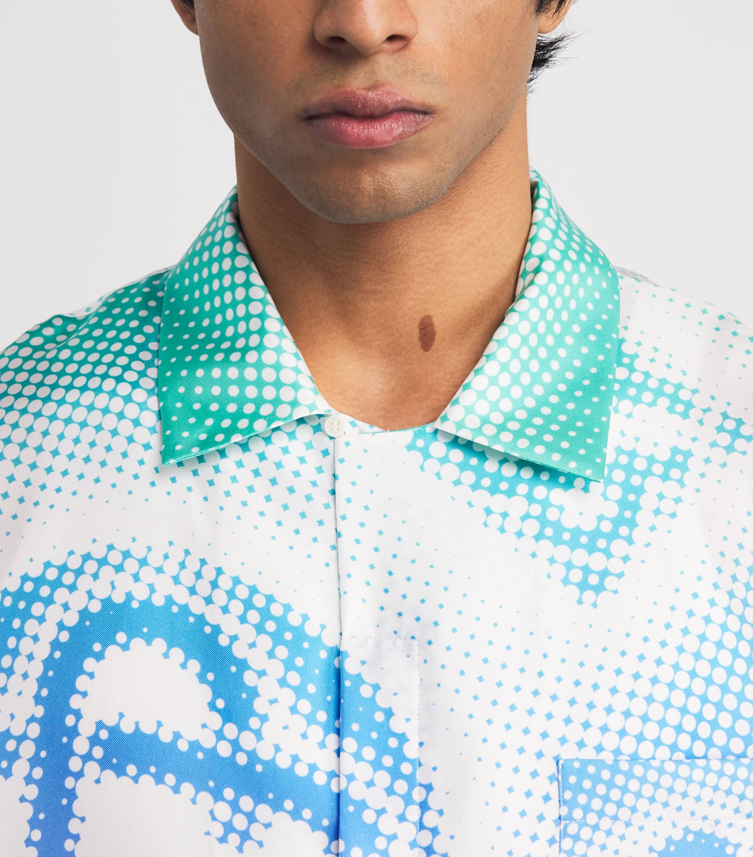 Silk Short-Sleeve Halftone Logo Shirt HALFTONE LOGO Image 6