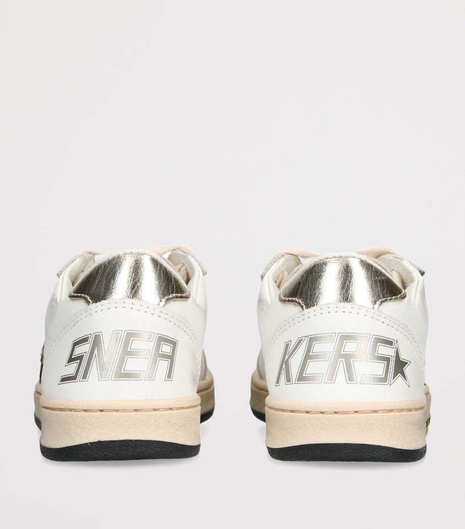 Golden Goose Leather Ball Star Leopard Sneakers White/comb Image 2