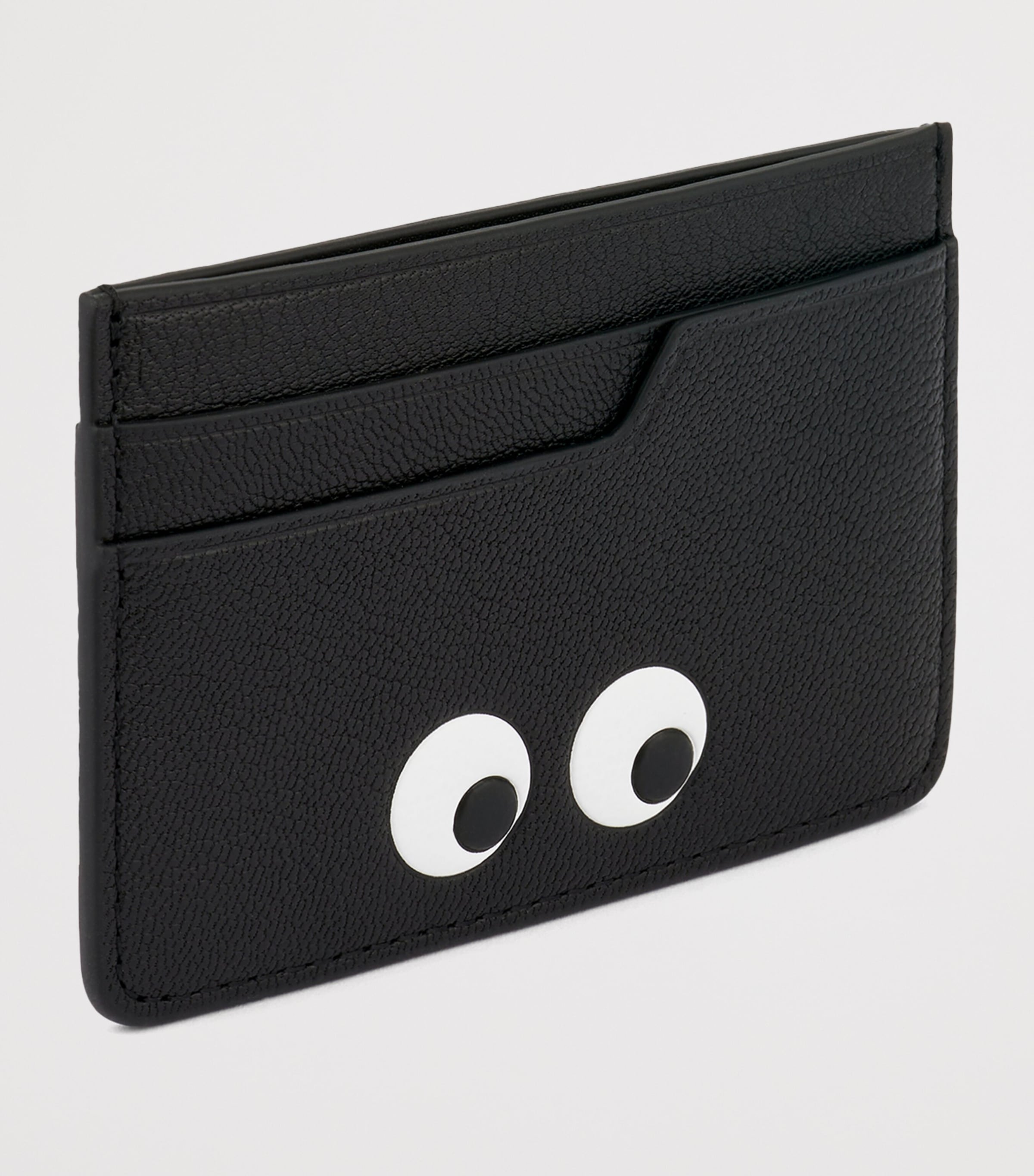Leather Eyes Card Holder BLACK Image 2