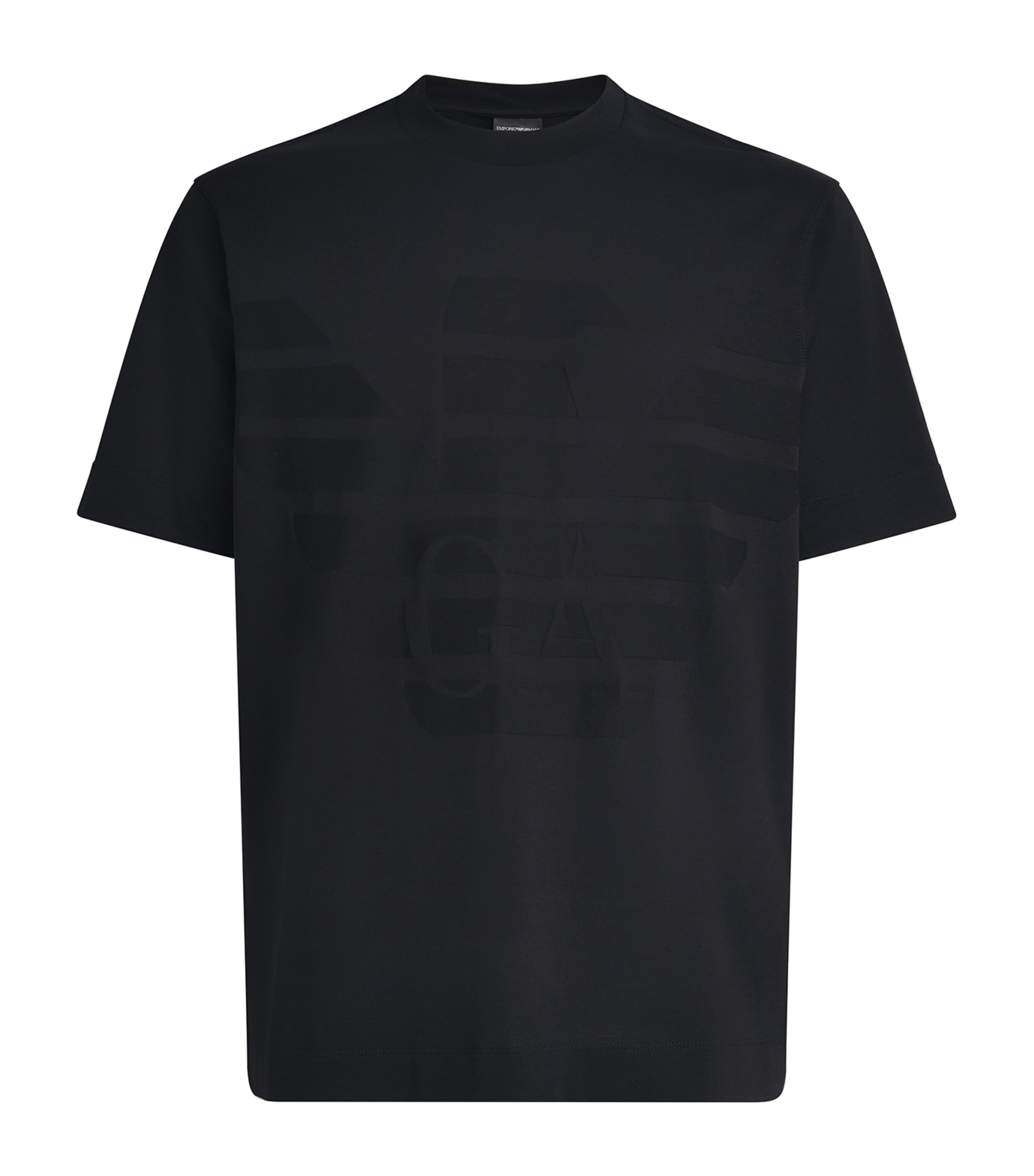 EMPORIO ARMANI◆コットンTシャツ Emporio Armani Cotton Contrast-Collar T-Shirt | Harrods US
