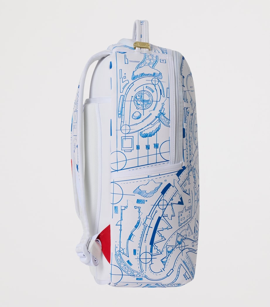 Sprayground Frank Lloyd Wright Backpack Blue Print Image 3