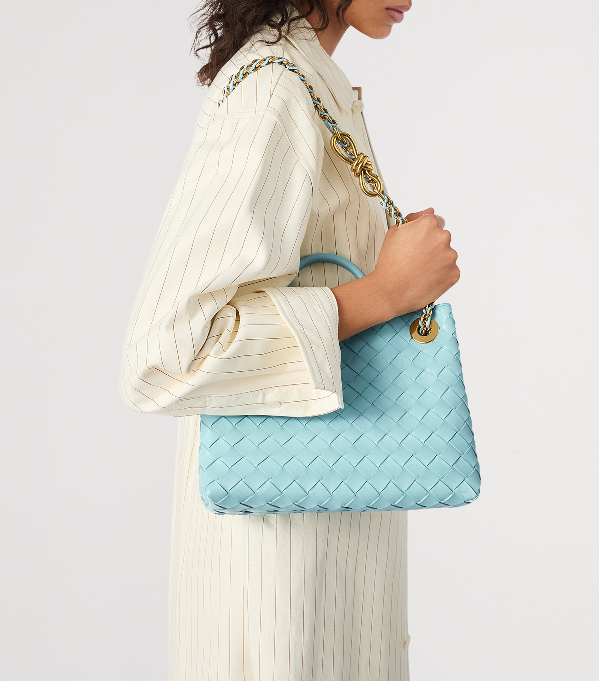 Bottega Veneta Small Leather Andiamo Top-Handle Bag | Harrods US