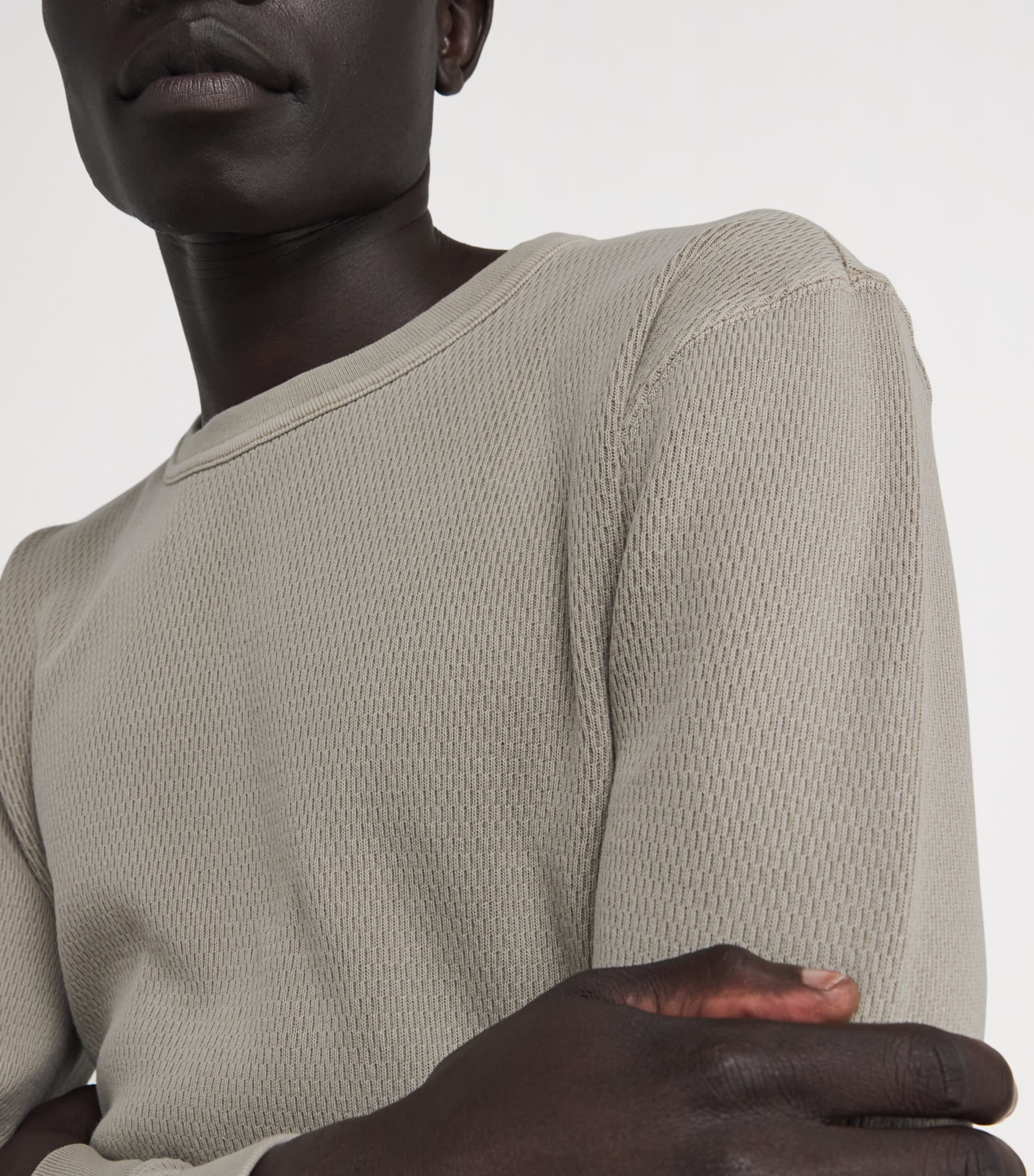Citizens of Humanity Mens Cotton Waffle-Knit Sweatshirt Plcan Image 6