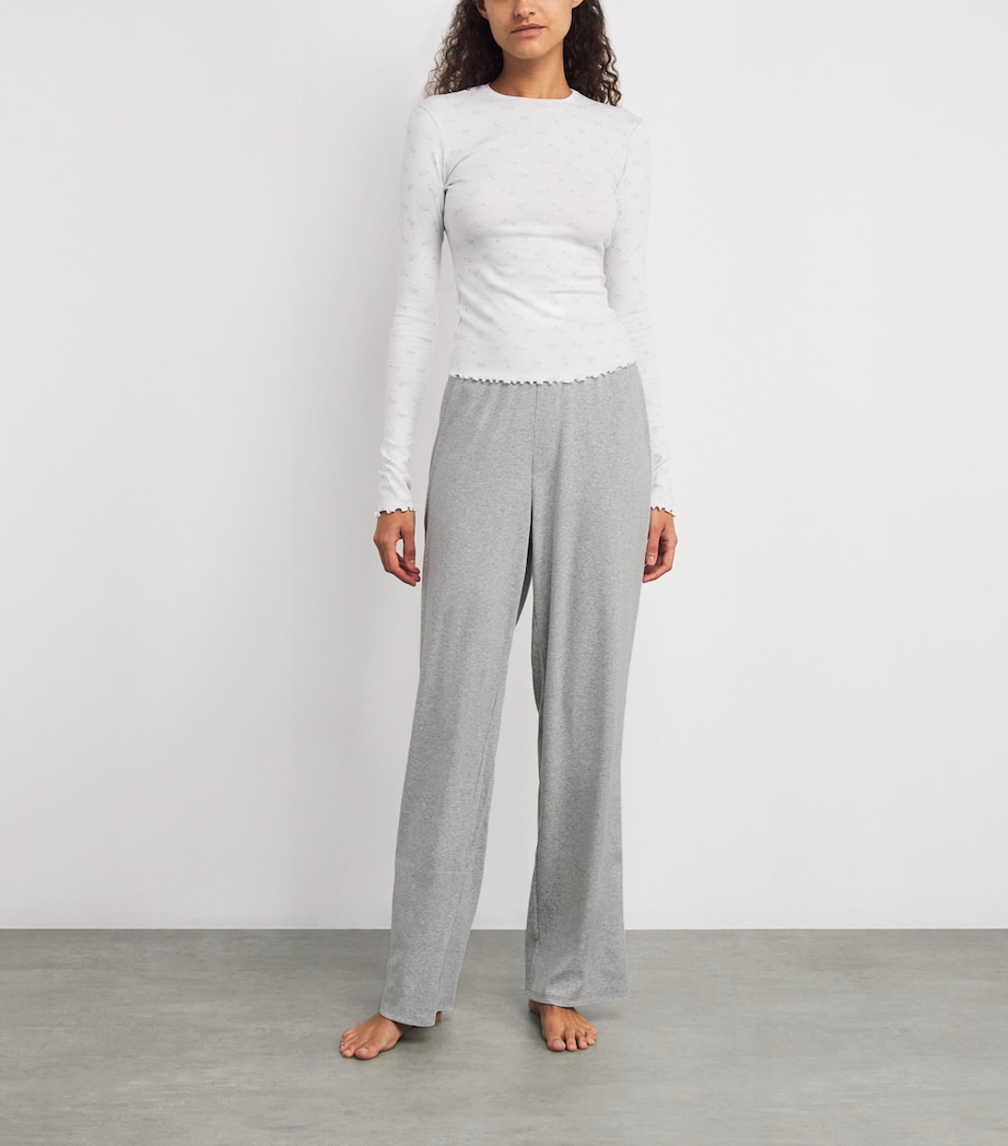 Stretch-Cotton Ribbed Trousers LIGHT HEATHER GREY Image 2