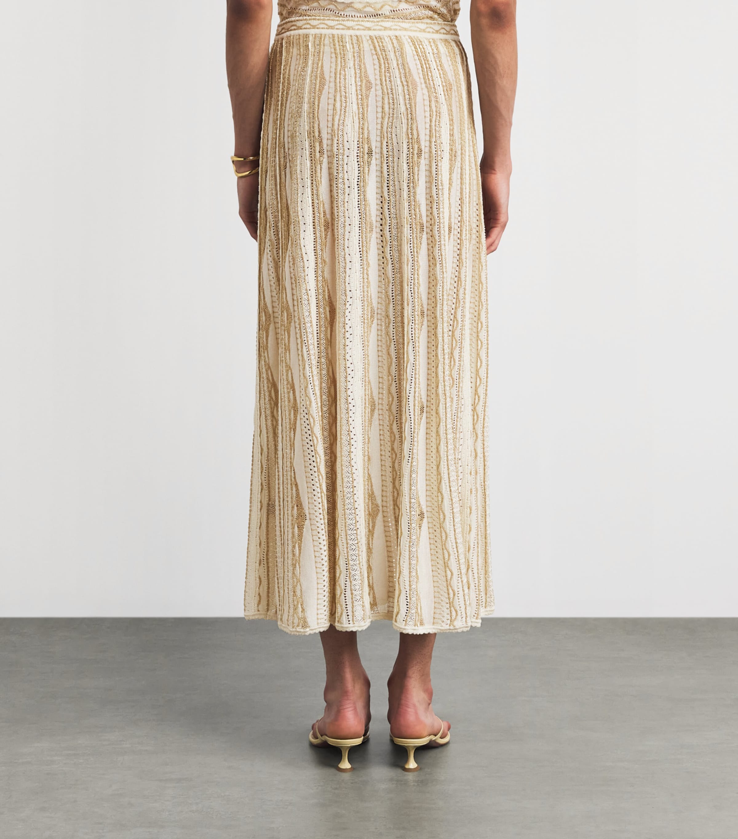 Ulla Johnson Womens Knitted Clio Midi Skirt Conch Image 5