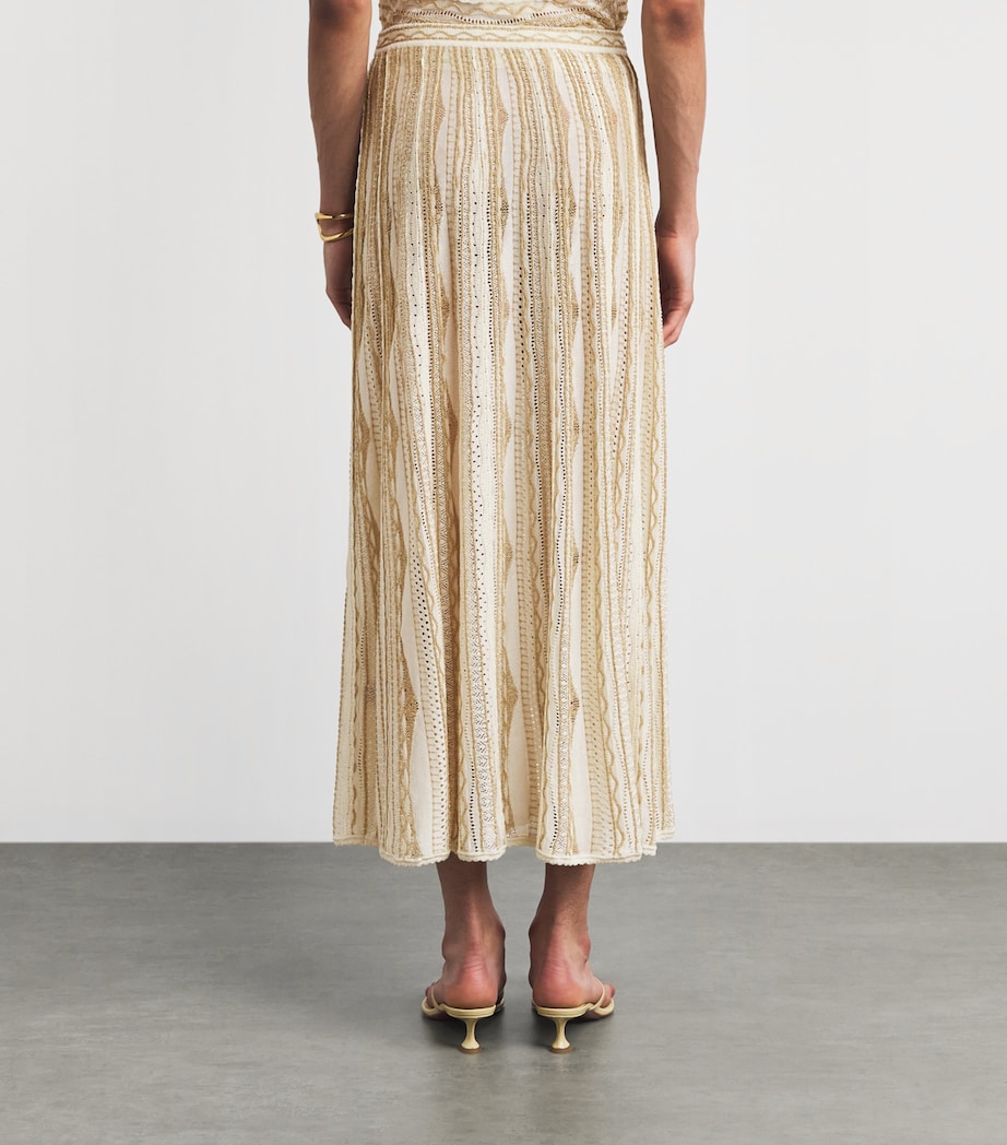 Ulla Johnson Womens Knitted Clio Midi Skirt Conch Image 5