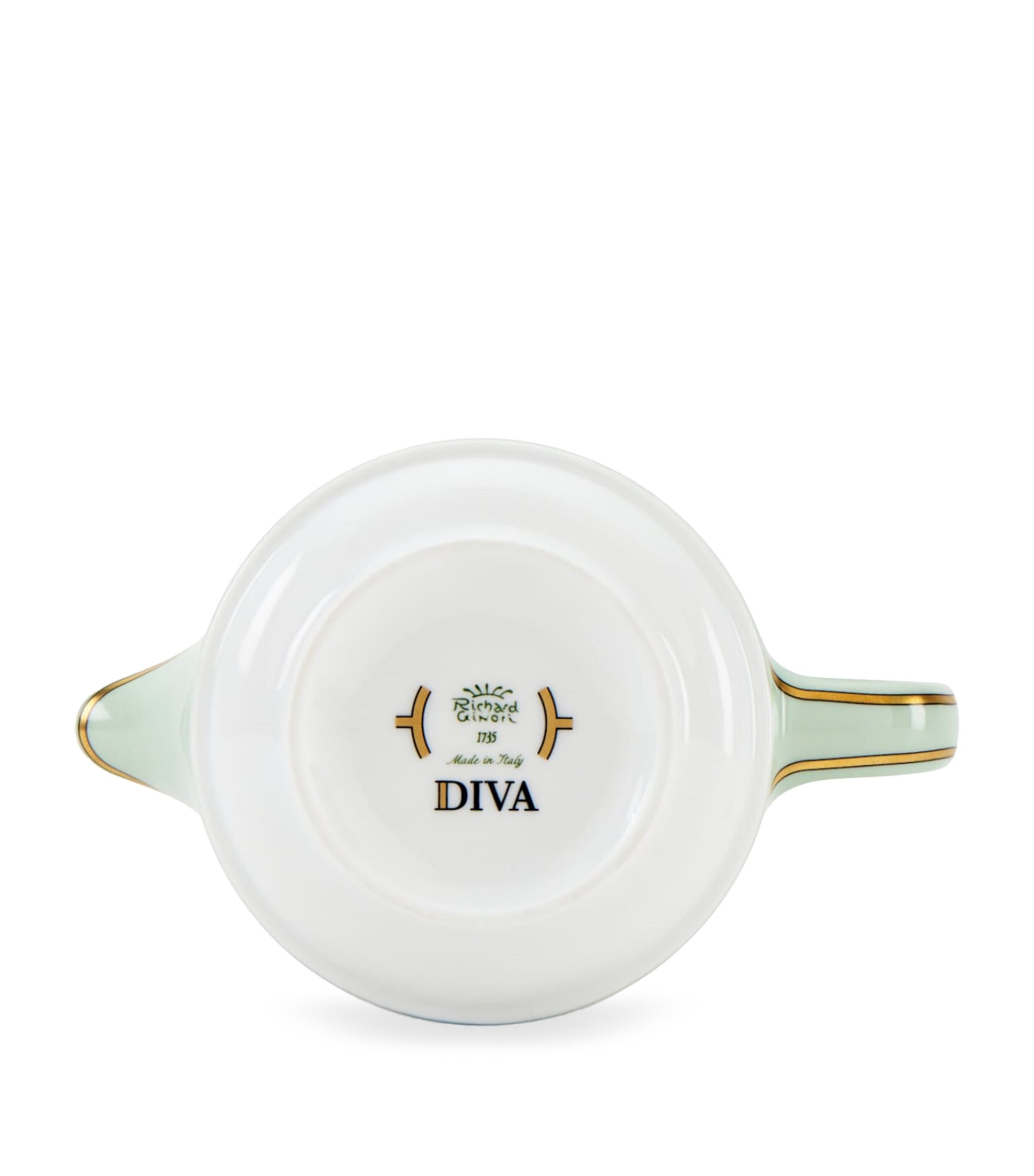 GINORI 1735 Porcelain Colonna Diva Verde Milk Jug (300ml) Image 3