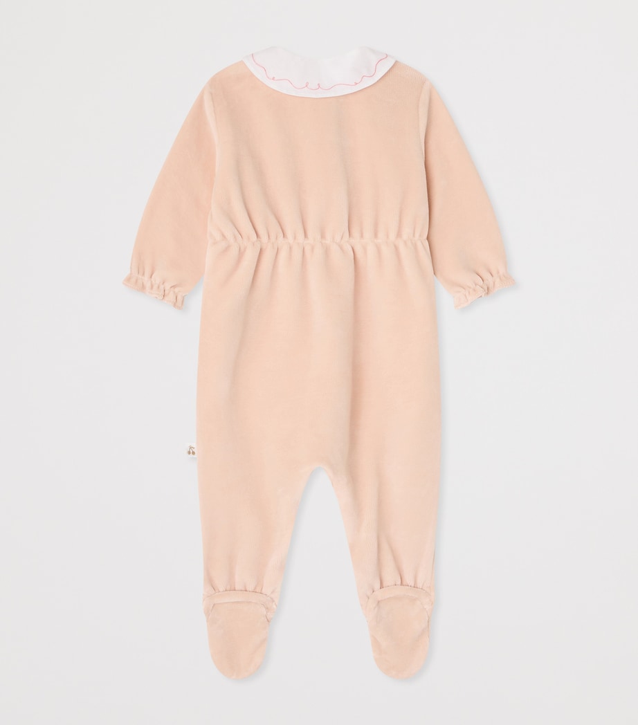 Bonpoint Velvet Collared All-In-One (1-18 Months) Rose Fane Image 2