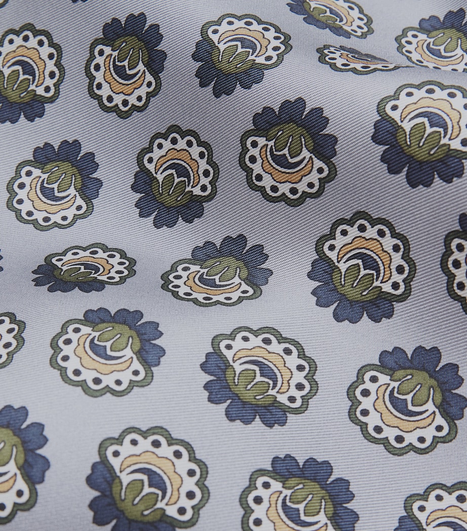 Silk Printed Trousers LIGHT BLUE Image 5