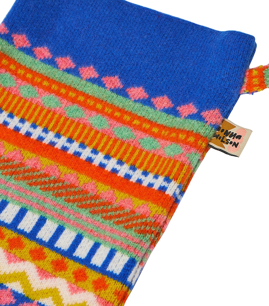 Stripe Stocking GREEN RED Image 2