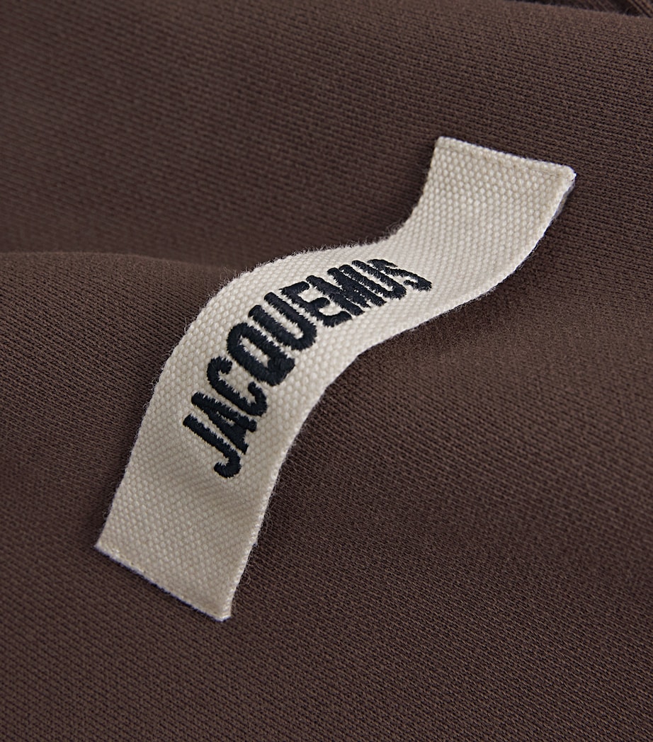 Cotton Logo Hoodie 880-DARK BROWN Image 5