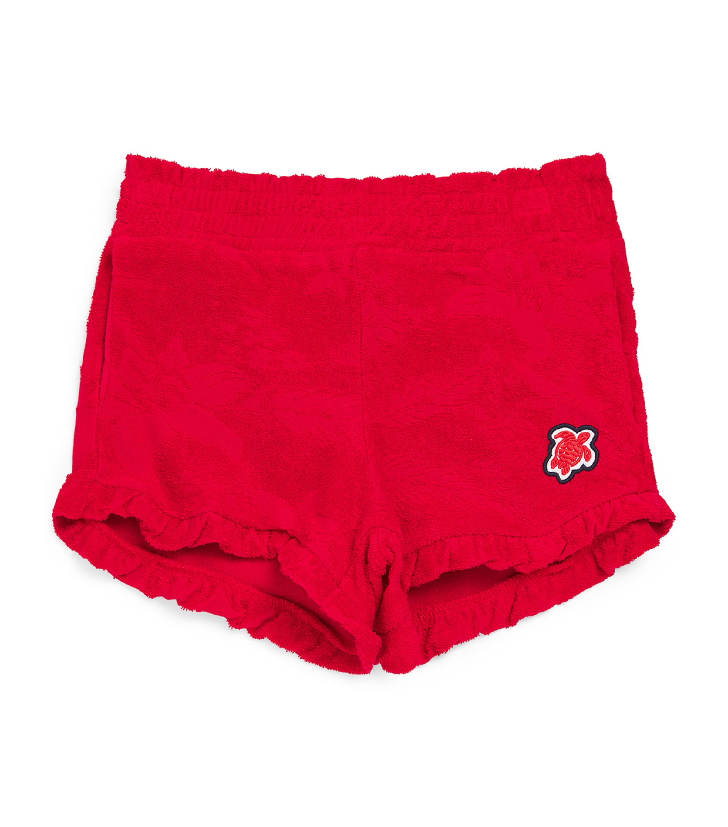 Vilebrequin Towelling Frill-trim Shorts In Red