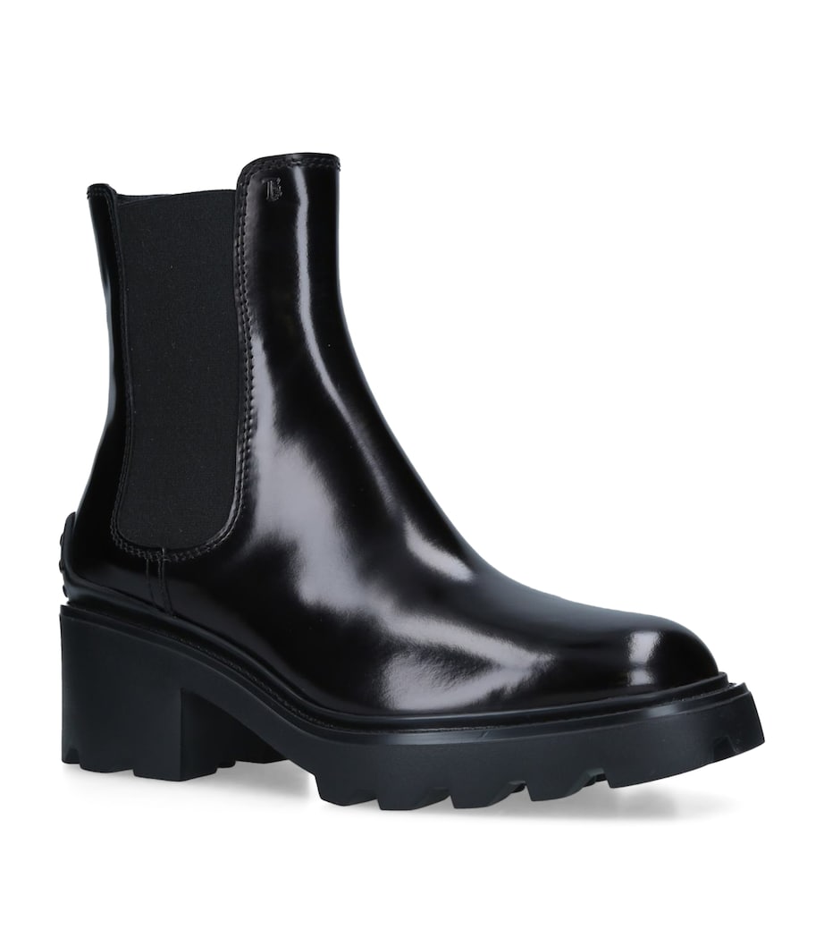Tod's Patent Leather Boots 60 Black Image 1