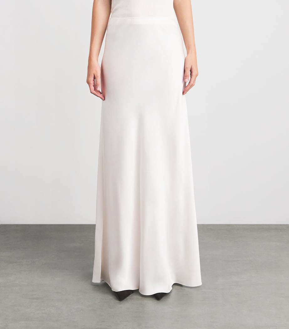 Fabiana Filippi Womens Satin Enver Maxi Skirt Burro Image 4