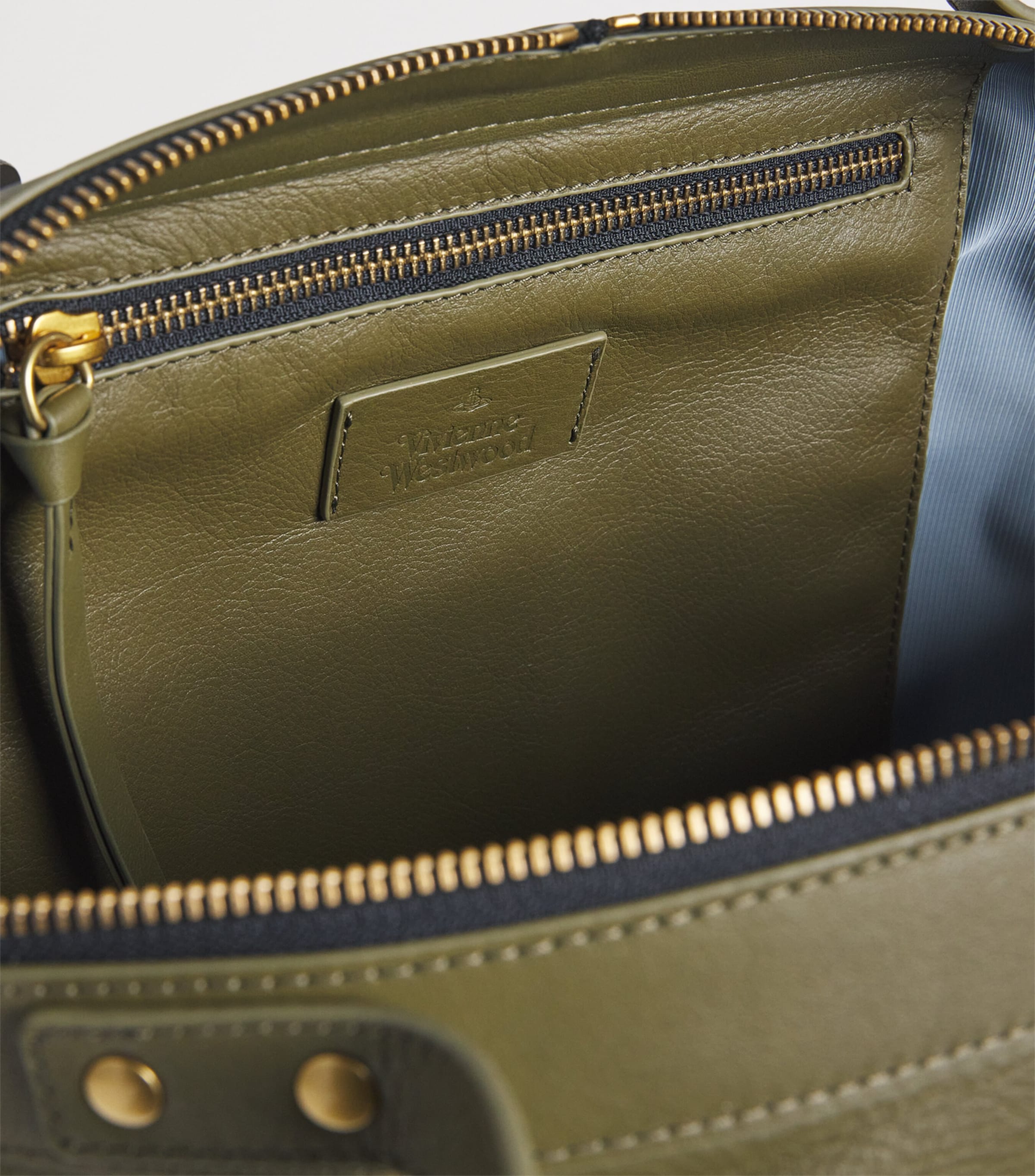 Large Leather Mara Holdall M409 KHAKI Image 5