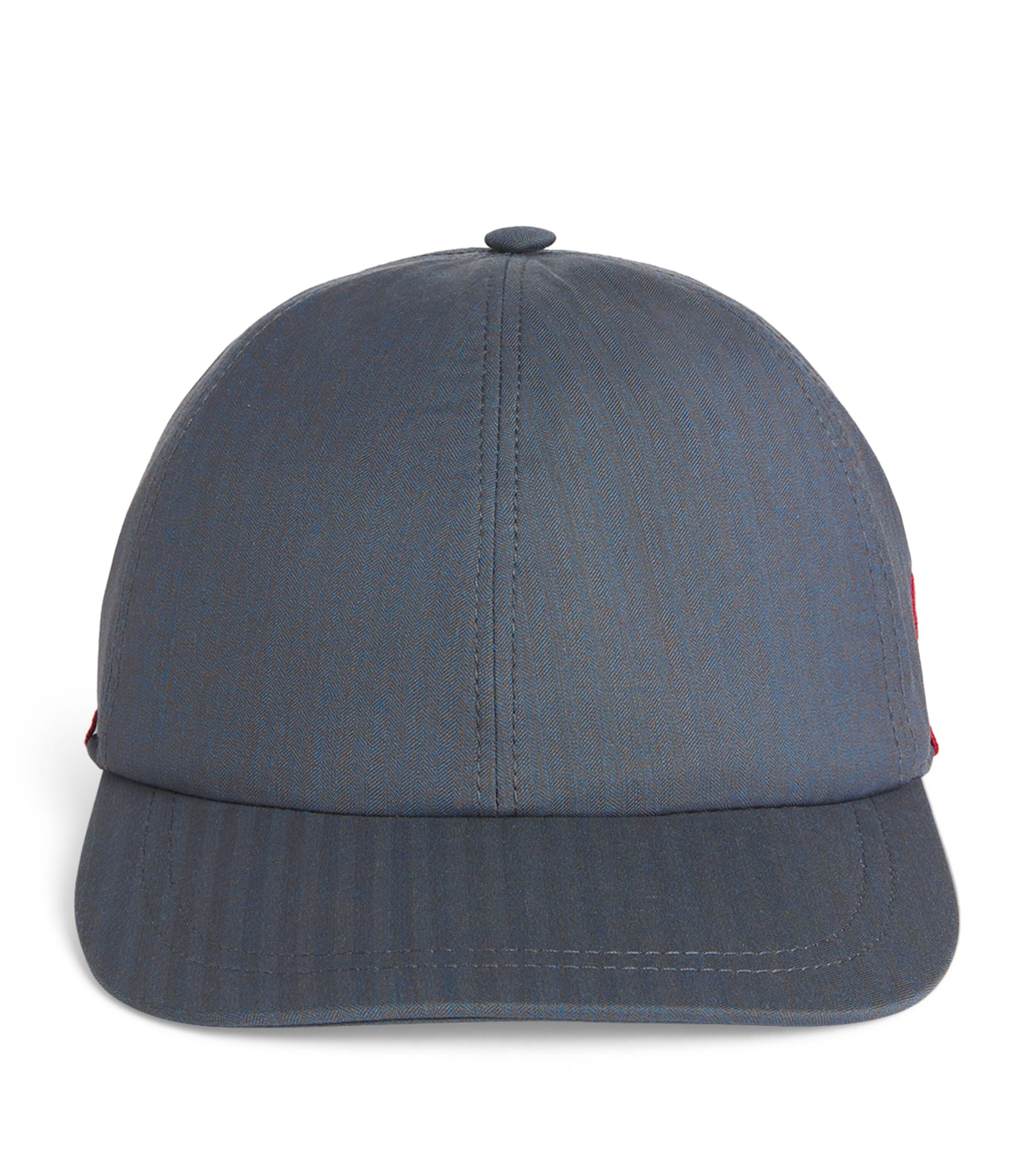 Isaia Wool-blend Embroidered Baseball Cap In Gray