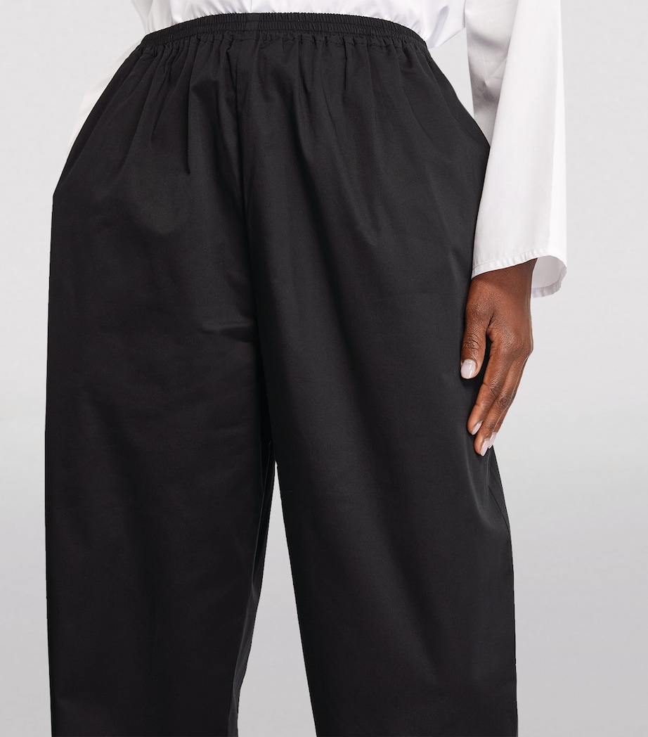 Cropped Japanese Trousers BLACK Image 12