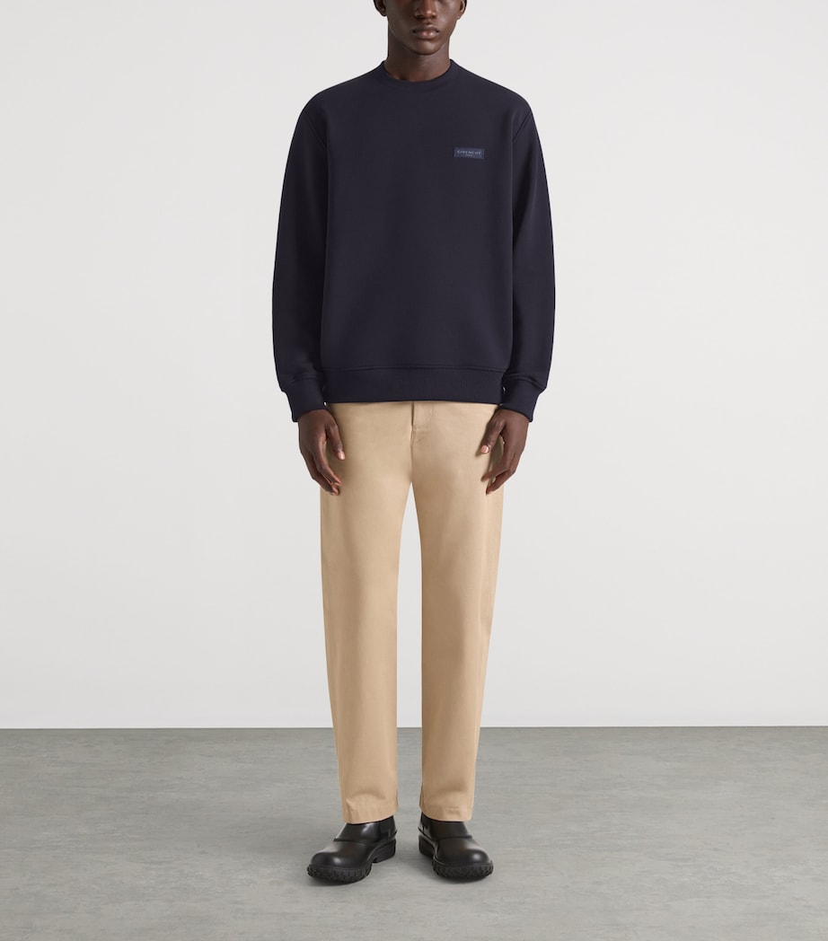 Cotton Logo Sweatshirt DARK NAVY Image 2