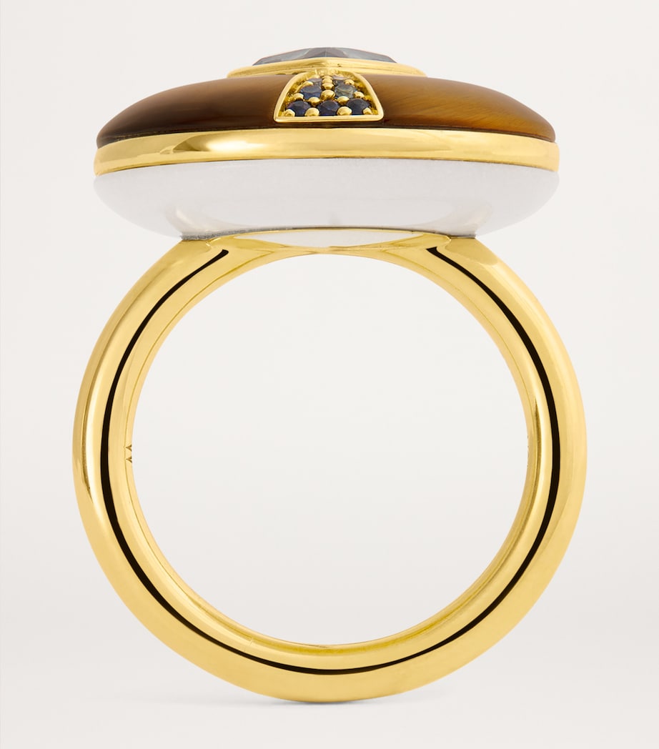 Yellow Gold and Mixed Stone Balance Ring YELLOW GOLD Image 3