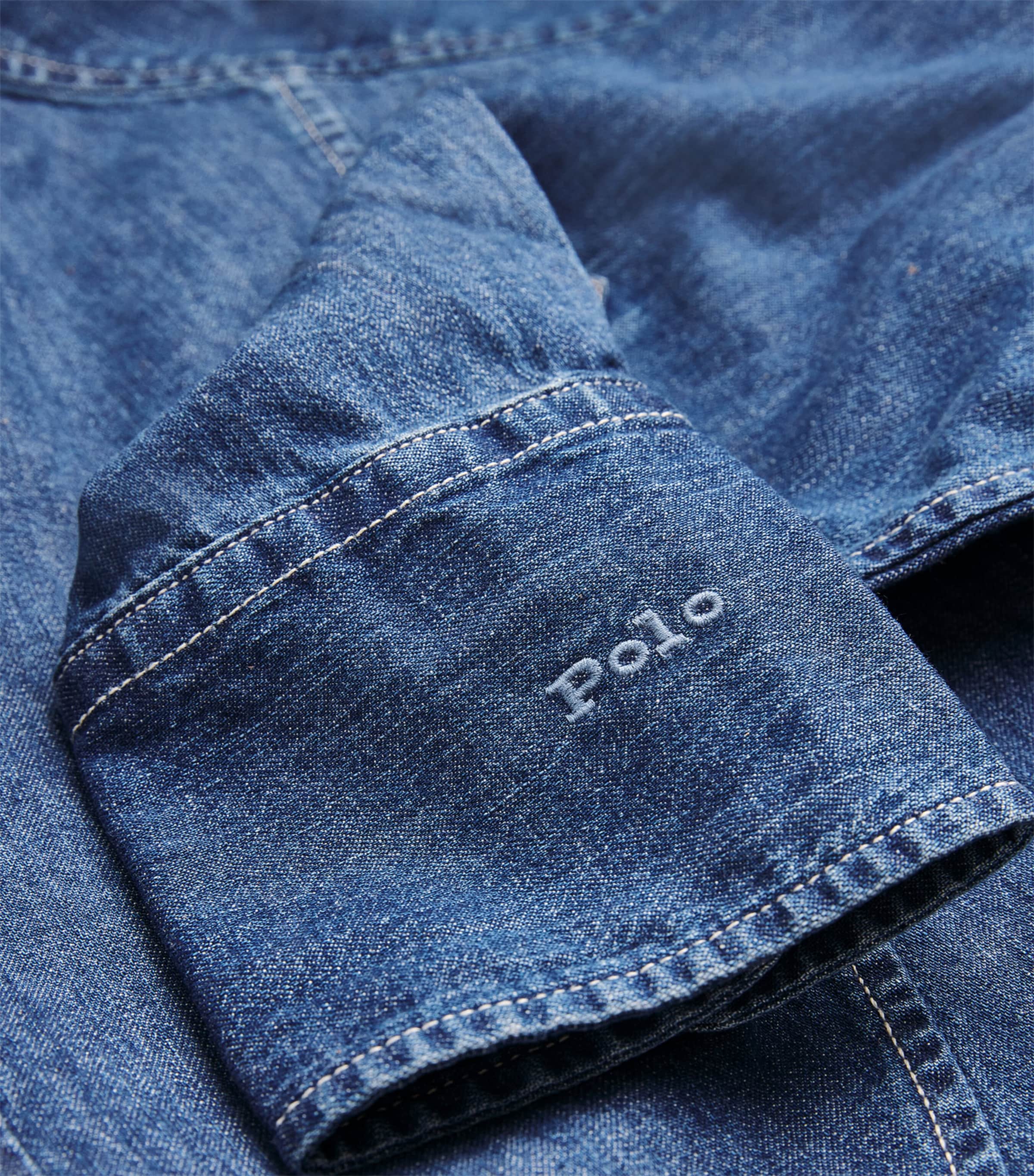 Half-Placket Denim Shirt LINDEN WASH Image 5