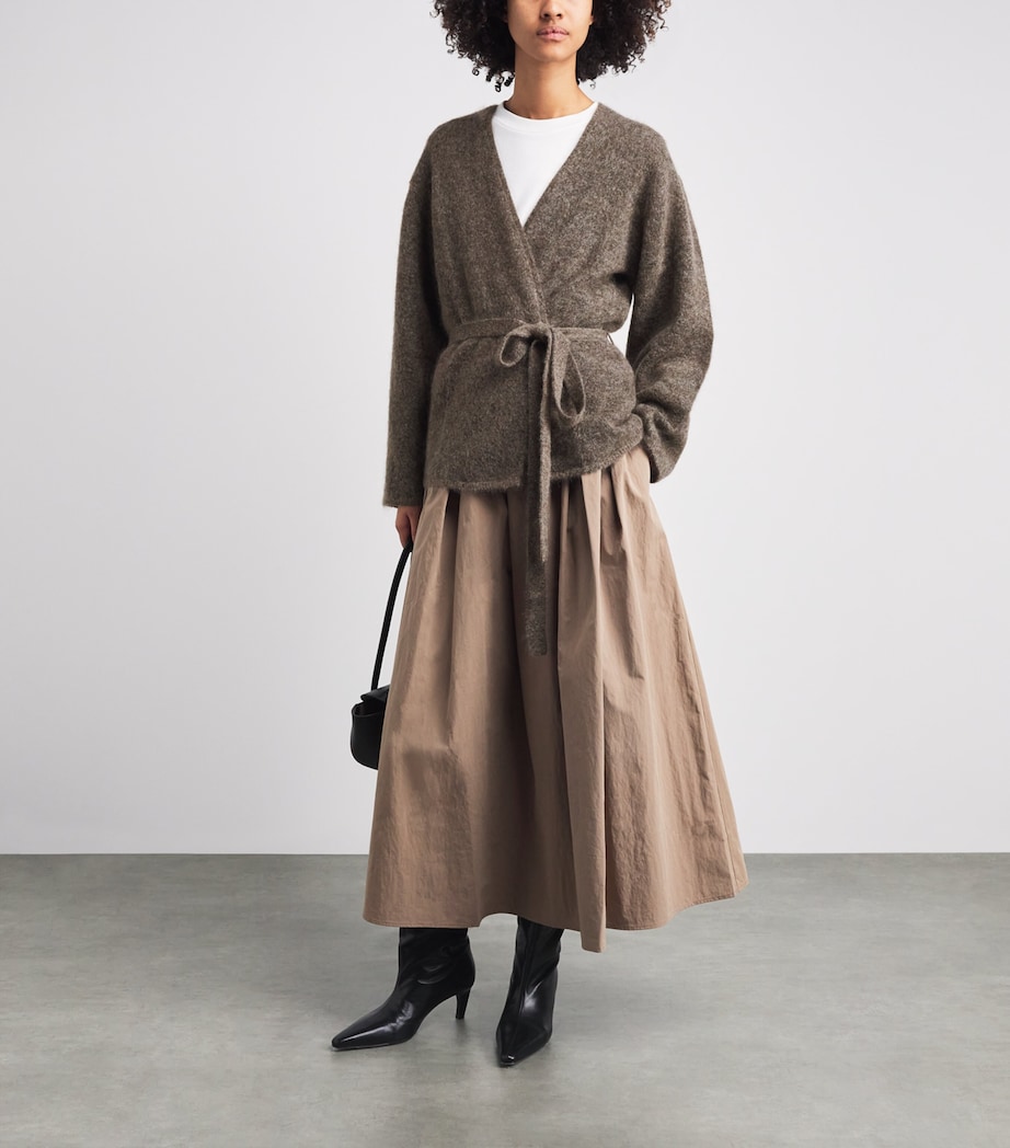 Stylein Womens Brushed Mohair-Blend Neriselle Cardigan Brown Image 2