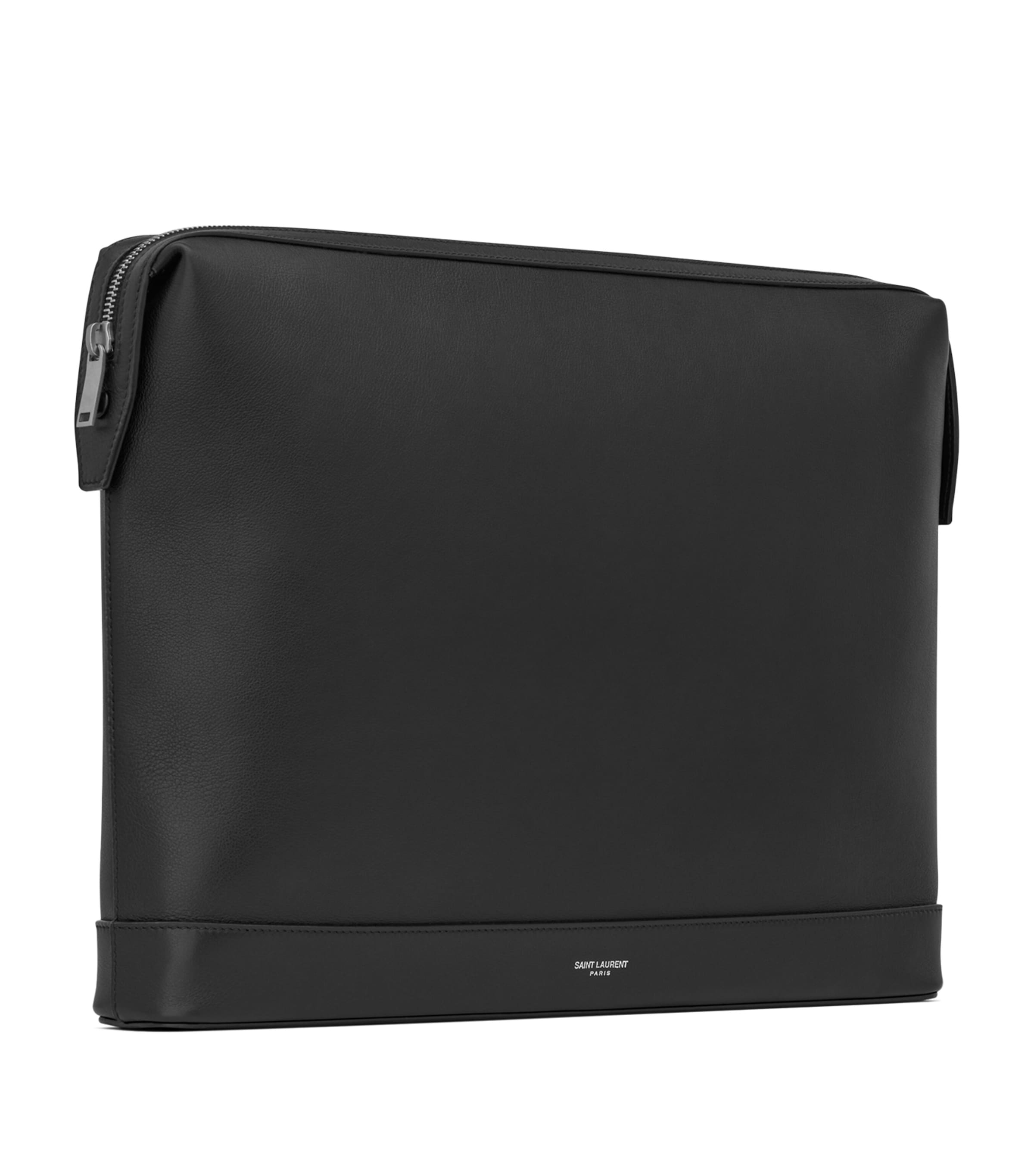 Saint Laurent Leather Paris Pouch In Black