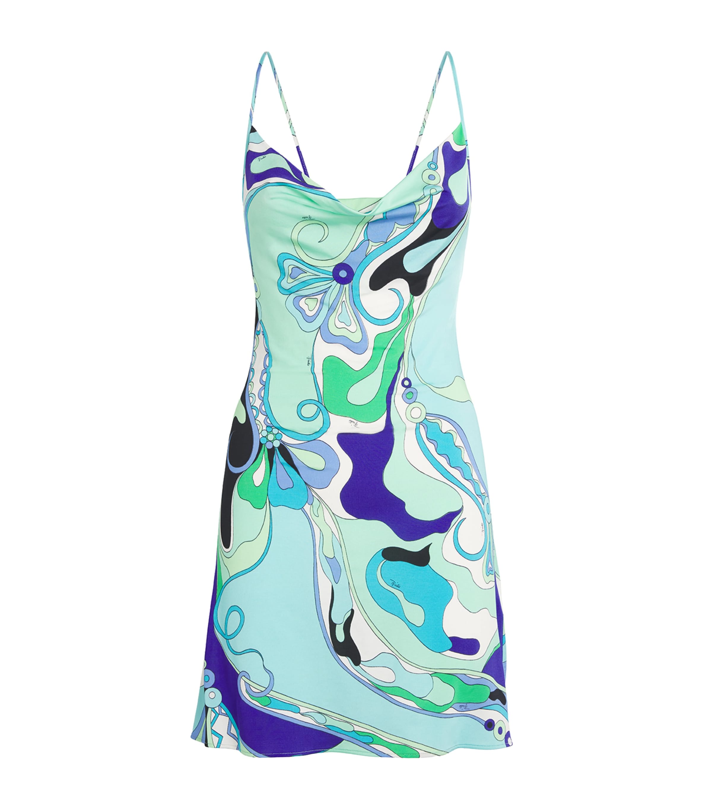 Pucci Cowl-neck Mini Dress