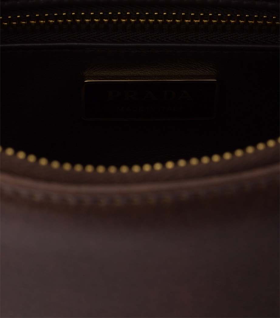 Prada Medium Leather Aimée Shoulder Bag Brown Image 4