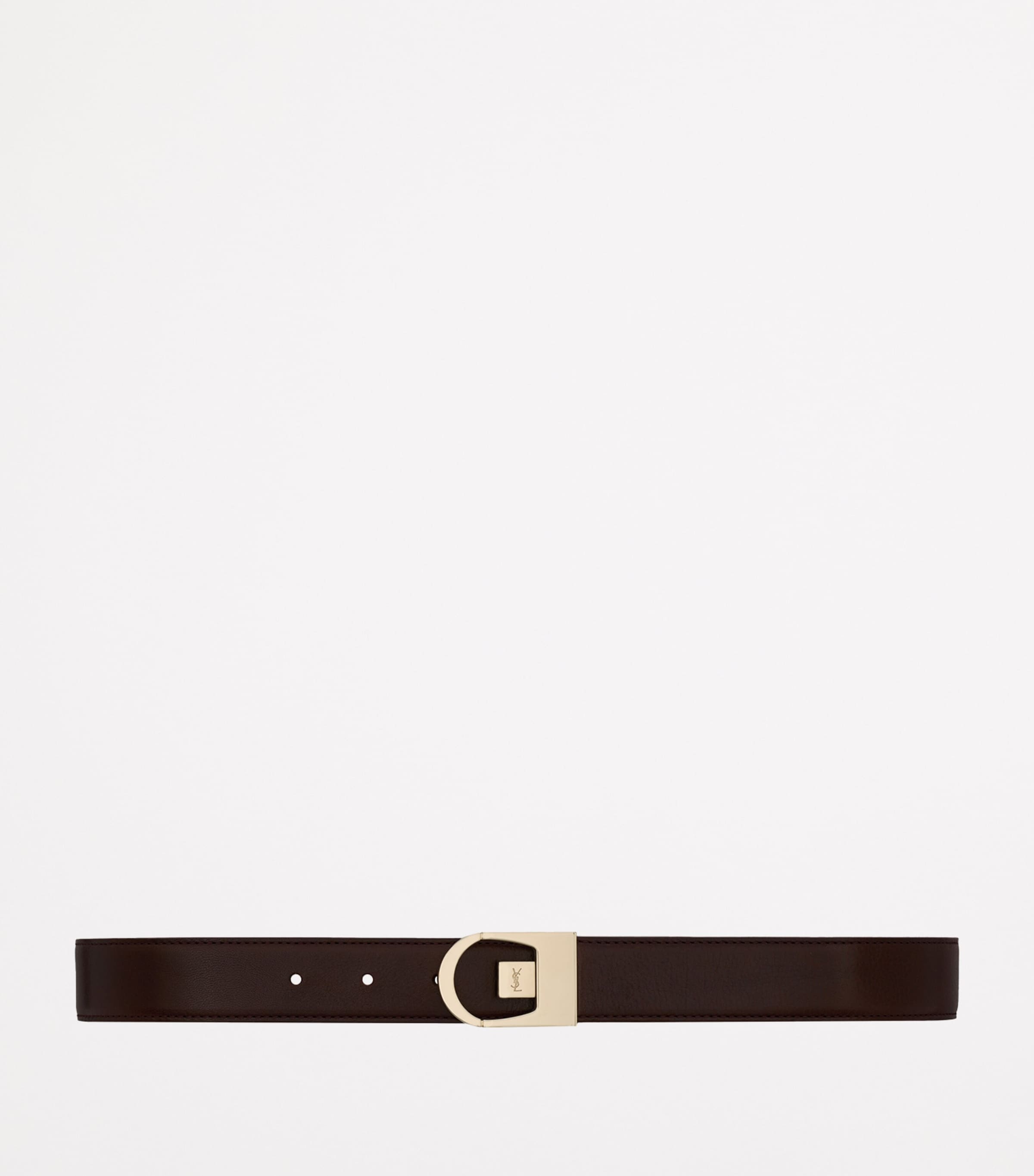 【関税&送料込】Saint Laurent Reversible Belt In Black Burgu Saint Laurent Reversible belt in black/burgundy leather