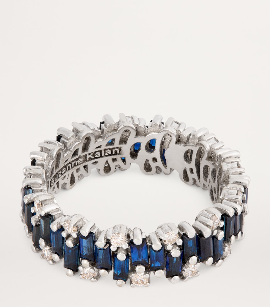 White Gold, Diamond and Sapphire Audrey Fireworks Ring (Size 7) 18K WG/DB Image 4