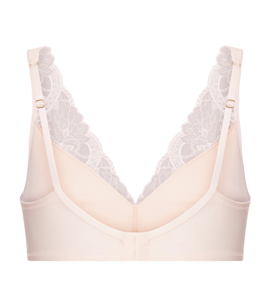 Hanro Womens Stretch-Lace Lightly Padded Bra Creamy Glass Image 3