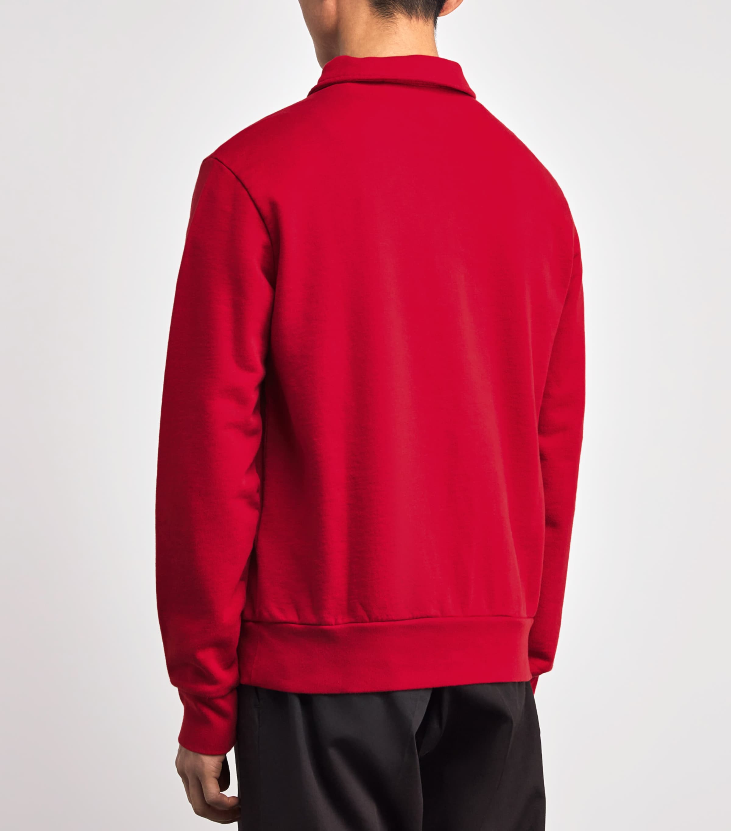 Polo Ralph Lauren Mens Cotton Polo Quarter-Zip Sweater Red Image 4