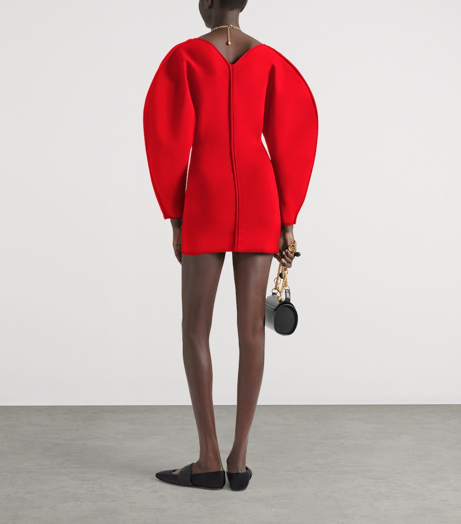 Givenchy Womens Cocoon Mini Dress Poppy Red Image 3