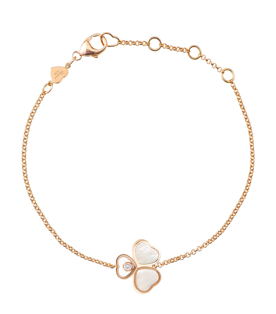 Rose Gold, Diamond and Mother-of-Pearl Happy Hearts Bracelet 18K ROSE GOLD Image 1