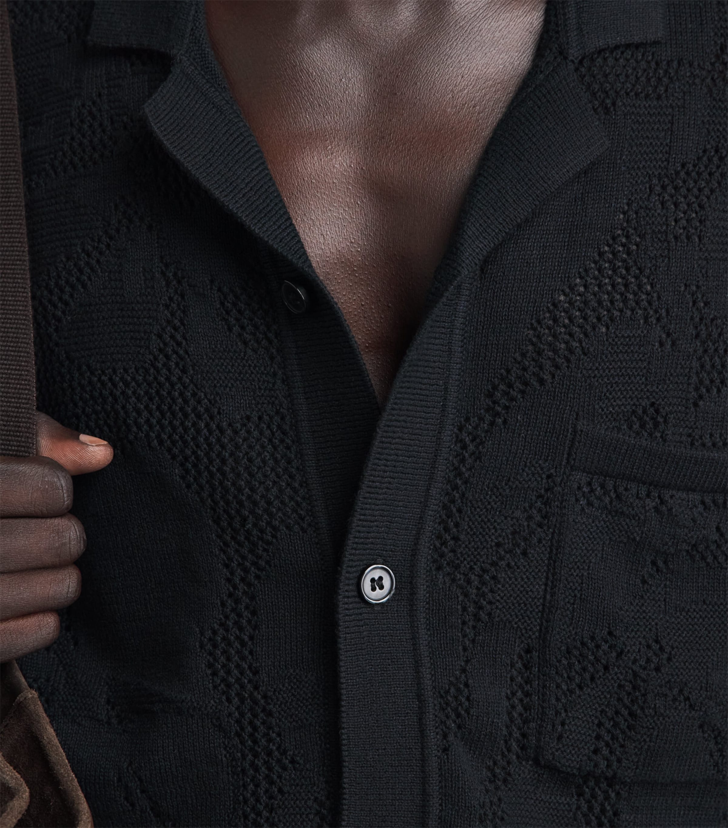 Samsøe Samsøe Mens Organic Cotton Saconald Shirt Black Image 3