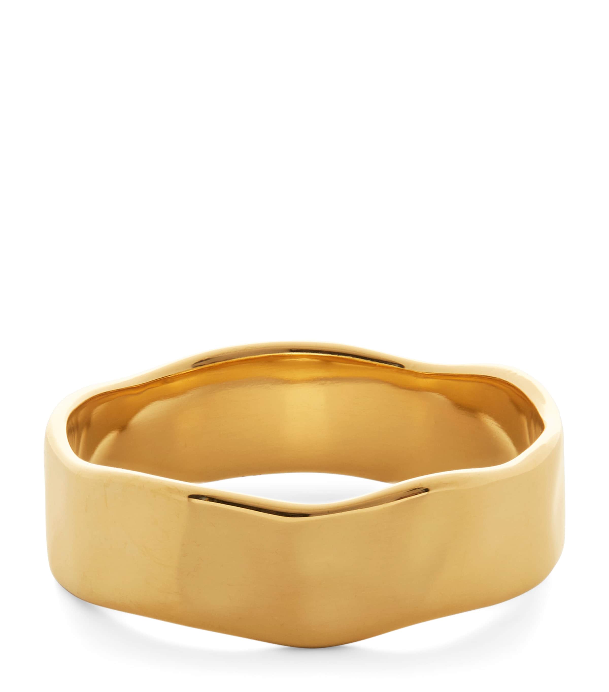 Monica Vinader Gold Vermeil Siren Me Ring In Brown