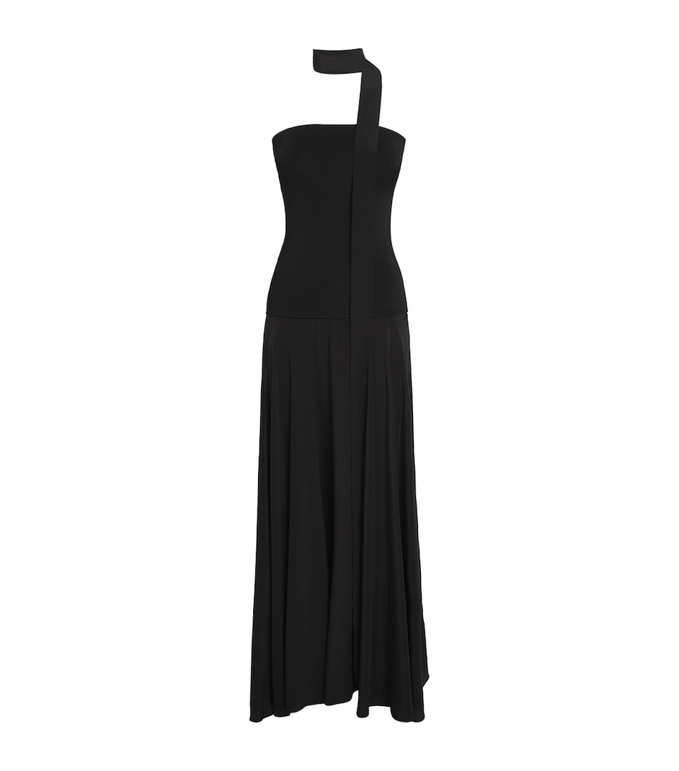 Silk-Blend Strapless Illi Maxi Dress