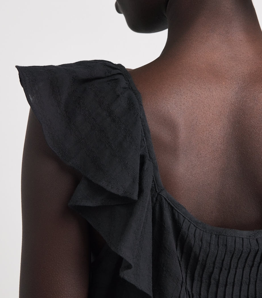 PAIGE Womens Frilled Oaks Blouse Black Image 3