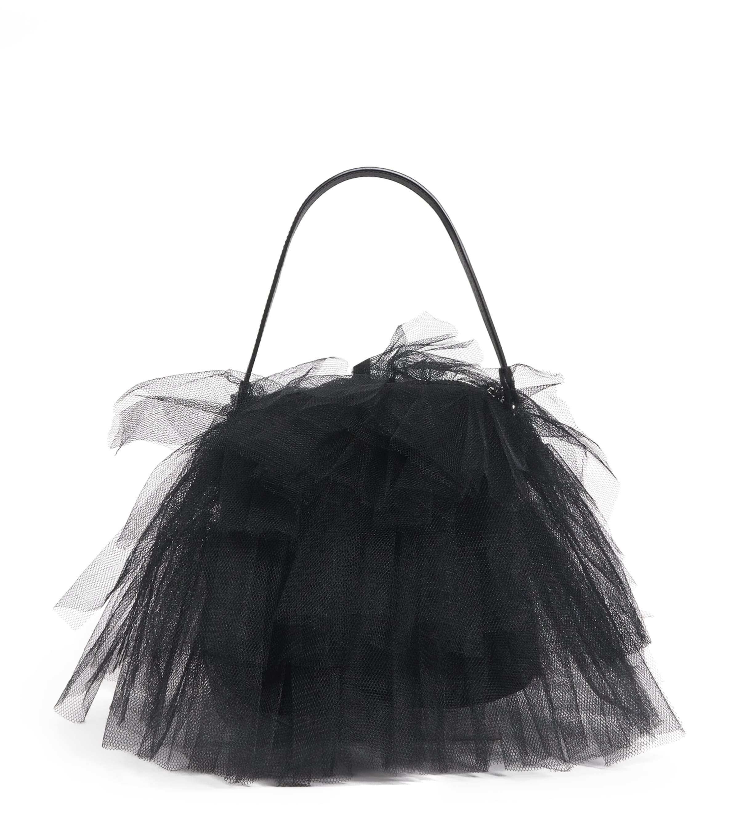 Shop Simone Rocha Mini Frilly Tutu Shoulder Bag In Black