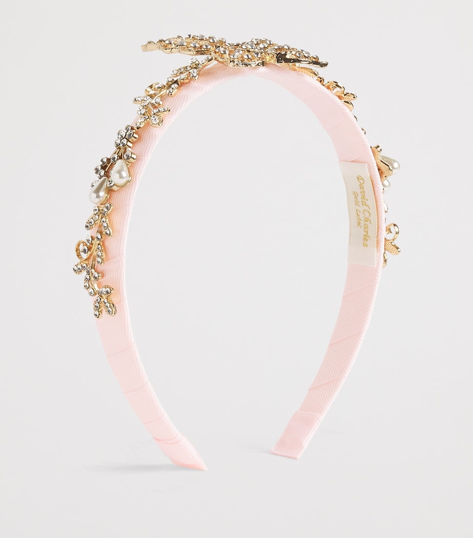 Crystal-Embellished Butterfly Headband XPINK Image 2