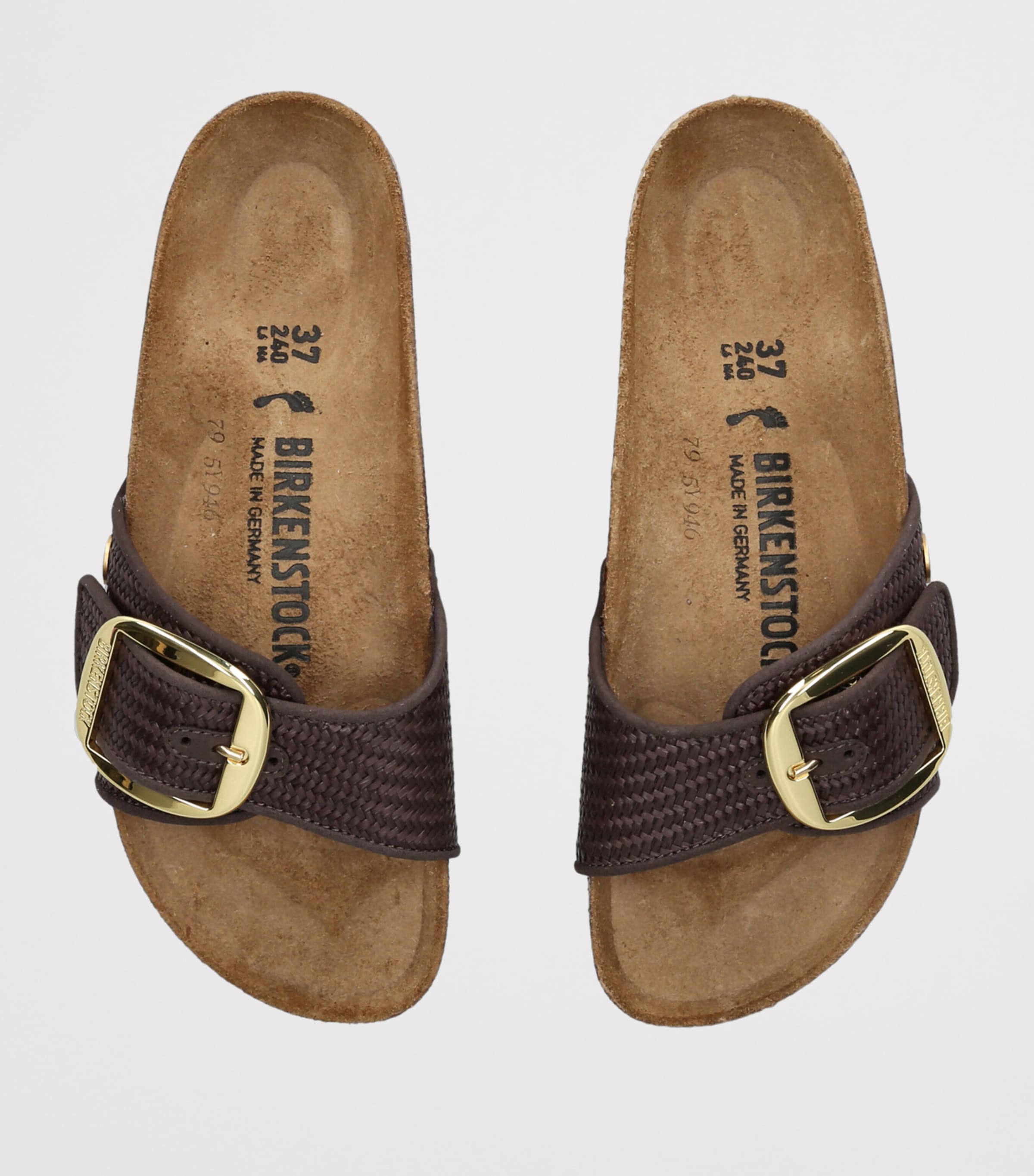 Birkenstock Woven Madrid Big Buckle Sandals (Narrow Fit) Brown Image 4