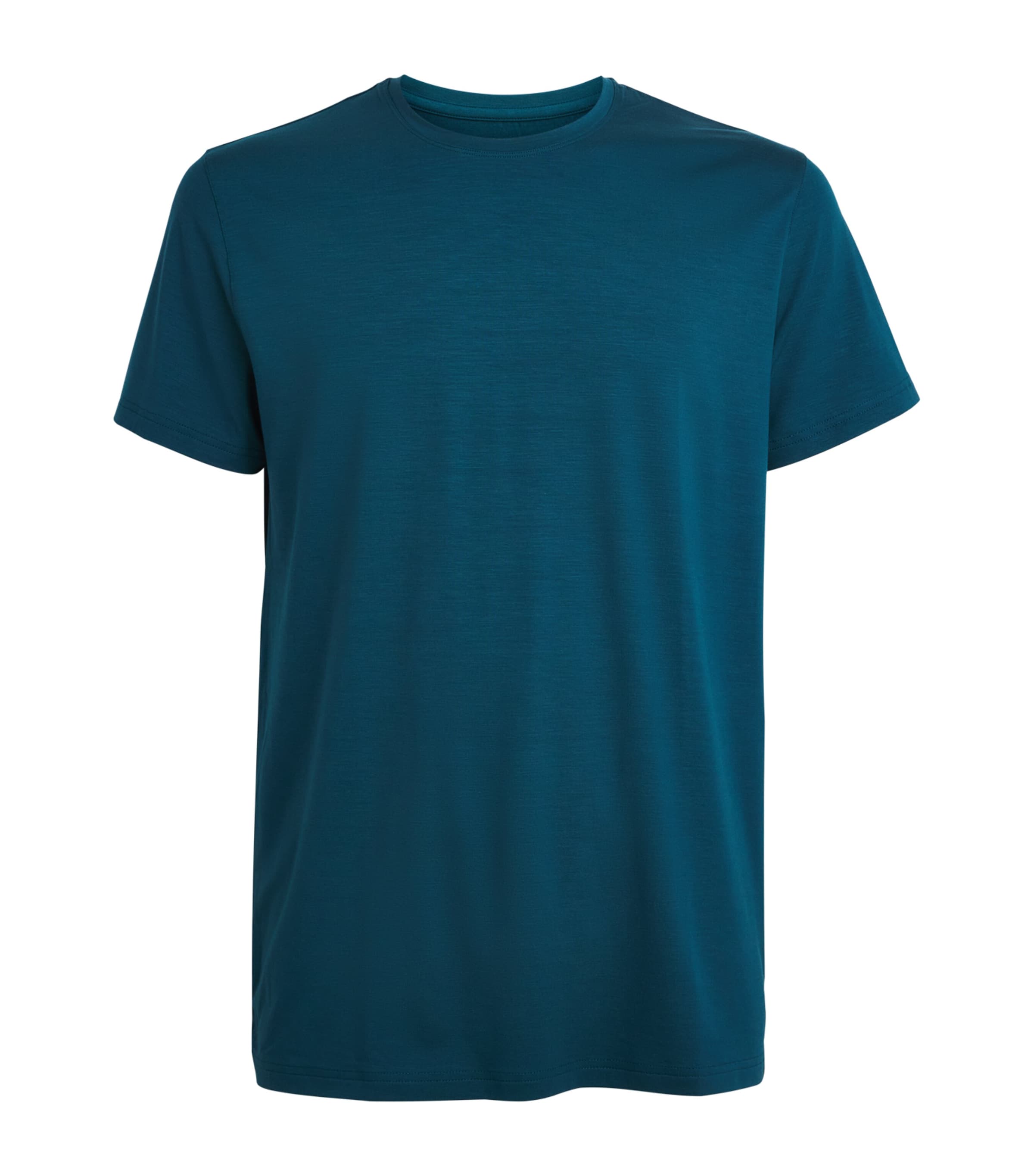 Derek Rose Mens Basel Lounge T-Shirt Tea Image 1