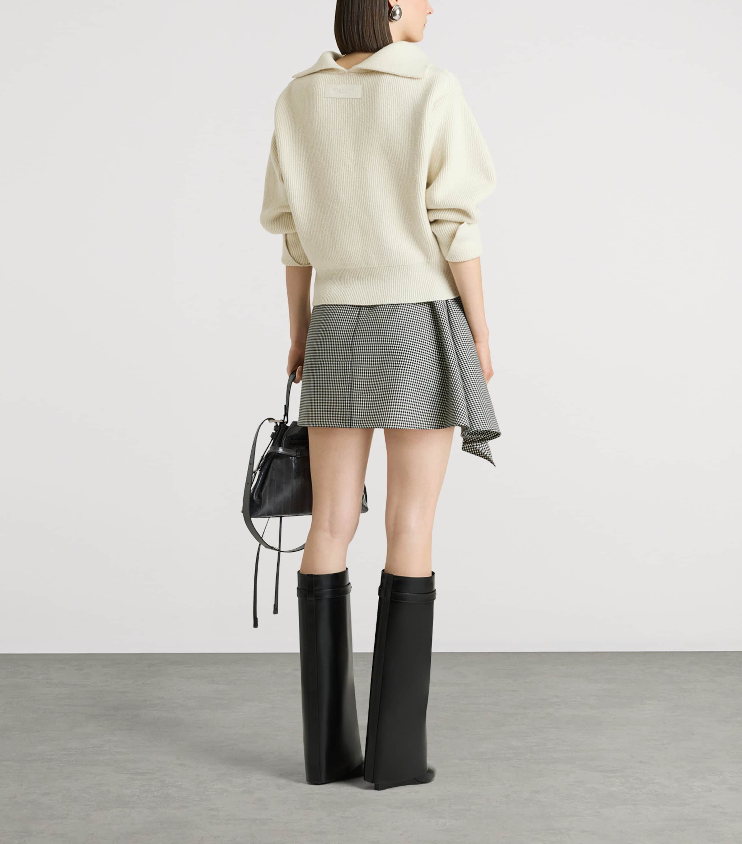 Givenchy Leather Shark Knee-High Boots Image 4