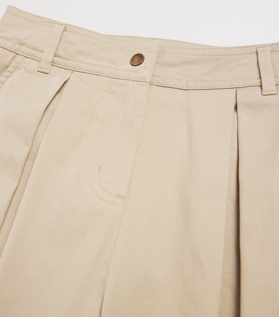 Moncler Enfant Stretch-Cotton Pleated Trousers (4-6 Years) Image 3