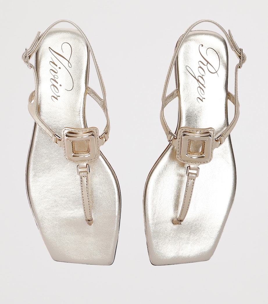 Leather Bab Viv Sandals GOLD Image 4