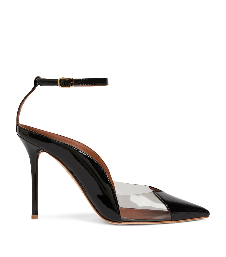 Leather-PVC Malia Heeled Pumps 100 BLACK Image 1