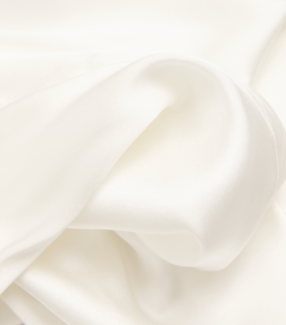 Silk-Blend Tank Top WHITE Image 5