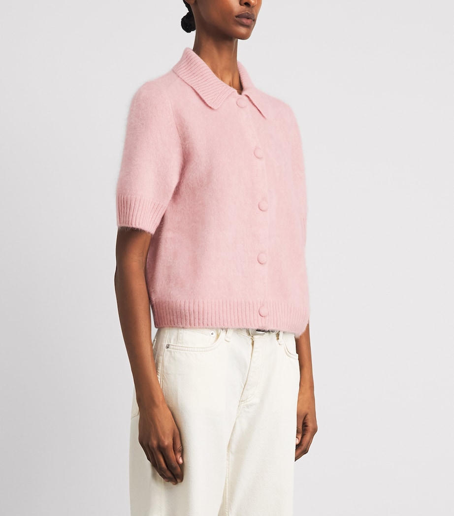 Rag & Bone Womens Cashmere Brushed Jada Cardigan Pink Image 3