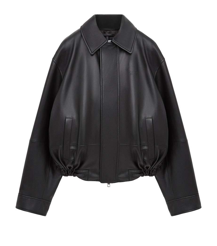 LOEWE Womens Nappa Leather Jacket Black Image 1